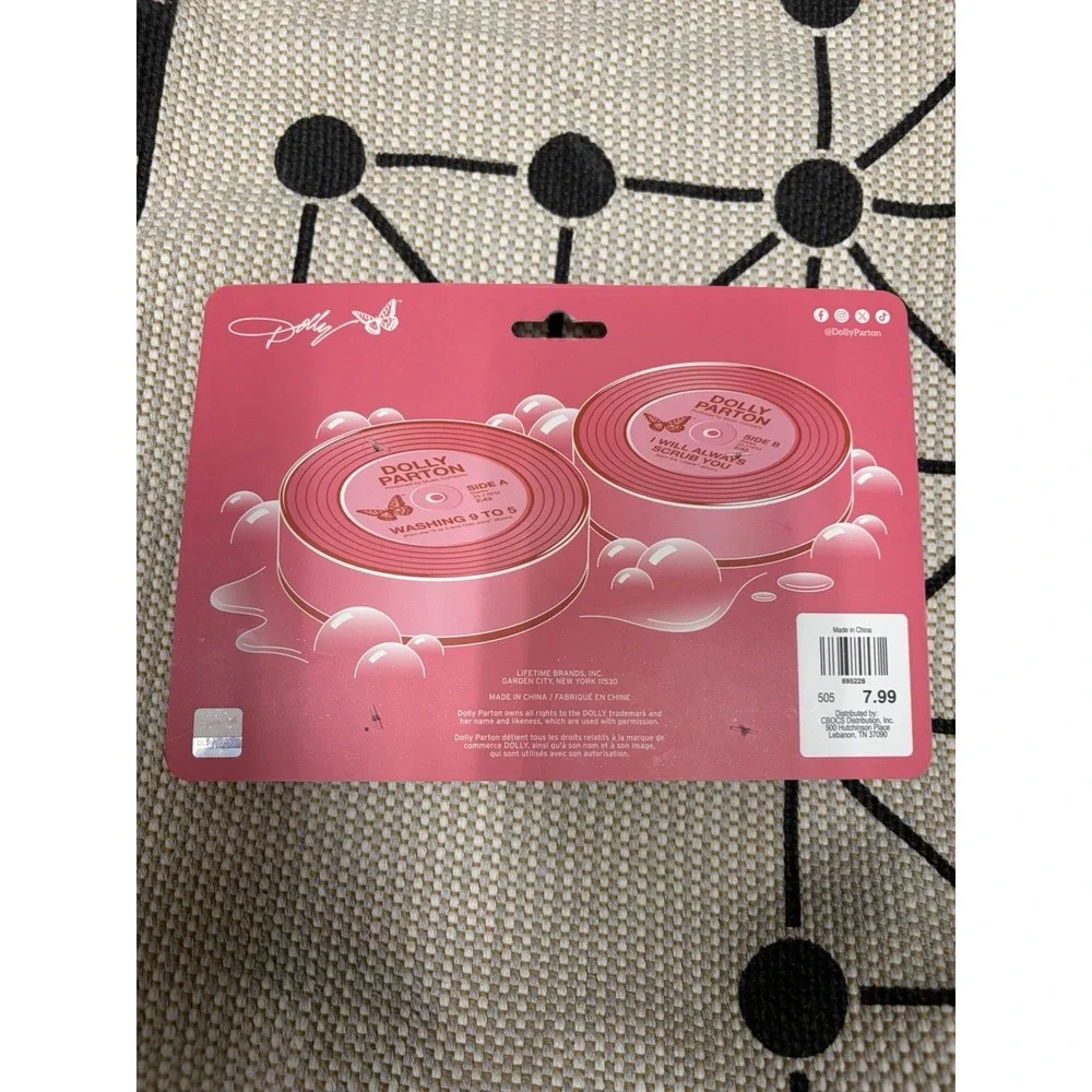 Dolly Parton Vinyl Record Kitchen Sponge Set NWT Washing 9 to 5
